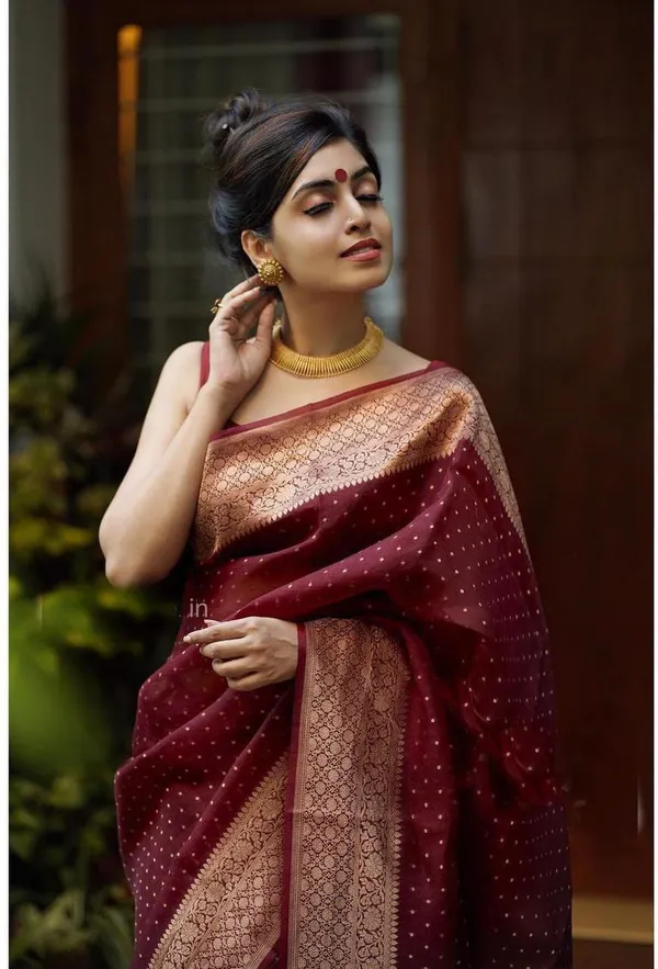 Maroon_Woven_Kanjivaram_Silk_Saree_with_Saree_Cover